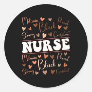 Niedlich Nurse Black History Monte African America Runder Aufkleber