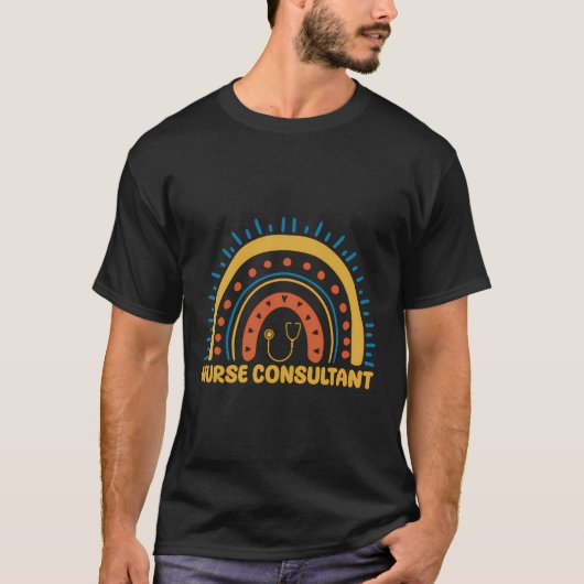 Niedlich Nurse Consultant Boho Rainbow Nurse Exper T-Shirt (Vorderseite)