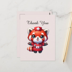 Niedlich Nurse danke Ihnen Fuchs Postkarte