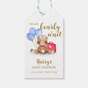 Niedlich Nurse Doctor Teddy Bear Balloon Babydusch Geschenkanhänger