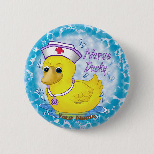 Niedlich Nurse Ducky Button