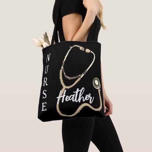 Niedlich Nurse Gold Stethoscope Black Minimalistis Tasche (Von Nahem)