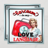 Niedlich Nurse Pinup_ Liebe Feiertagskarte (Vorne/Hinten)