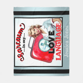 Niedlich Nurse Pinup_ Liebe Fleecedecke