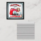 Niedlich Nurse Pinup_ Liebe Mitteilungskarte (Vorne/Hinten)