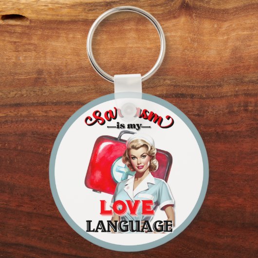 Niedlich Nurse Pinup_ Liebe Schlüsselanhänger (Rückseite)