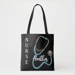 Niedlich Nurse Stethoscope Aquamarin Black Minimal Tasche