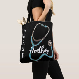 Niedlich Nurse Stethoscope Aquamarin Black Minimal Tasche