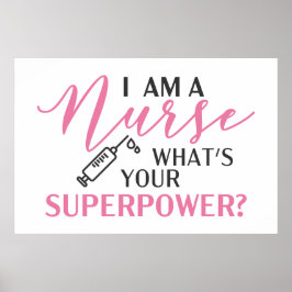 Niedlich Nurse Word Art Decor Poster