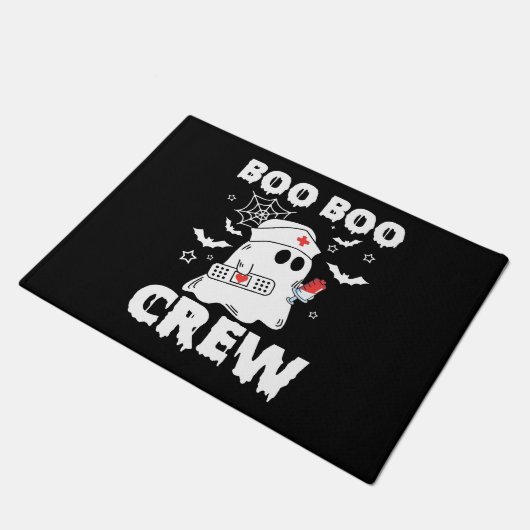 Niedlich Nursing Boo Crew Halloween Nurse Ghost Fußmatte (Schrägansicht)