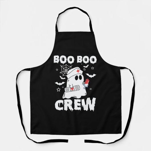 Niedlich Nursing Boo Crew Halloween Nurse Ghost Schürze (Vorderseite)