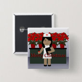 Niedlich Nurve 1 Weihnachtszeit Button (Vorne & Hinten)