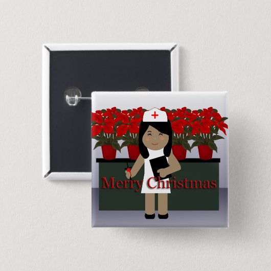 Niedlich Nurve 1 Weihnachtszeit Button (Vorne & Hinten)