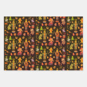 Niedlich Nutcracker Trio Peach Orange Geschenkpapier Set (Vorderseite 2)