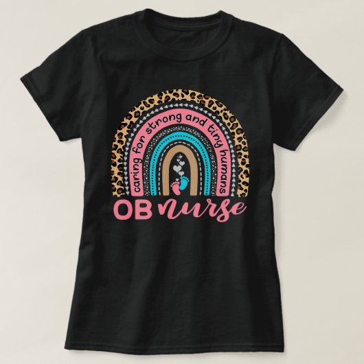 Niedlich OB Nurse Rainbow - Obstetrics - OB Gyn - T-Shirt (Design vorne)