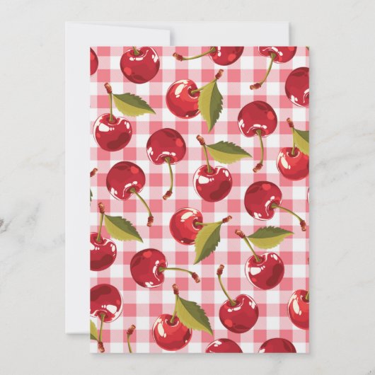 Niedlich Obstkirsche Sweet Geburtstag Einladung (Rückseite)