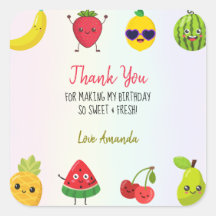 Niedlich Obstsorten Vielen Dank Geburtstagsparty F