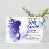 Niedlich Ocean Adventures: Meerjungdusche mit Meer Einladung (Stehend Vorderseite)