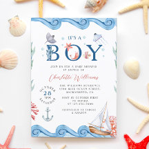 Niedlich Ocean Baby Dusche Ihr Junge