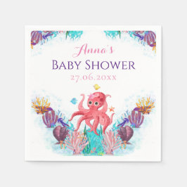 Niedlich Ocean Sea Baby Octopus farbenfrohe Babydu Serviette
