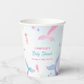 Niedlich Ocean Summer Meerjungfrau Schwanz Babydus Pappbecher (Rückseite)