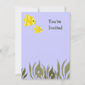 Niedlich Ocean Turtle Baby Dusche Invite 4.5 x 6.5 Einladung (Rückseite)