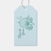 Niedlich Octopus Baby Shower Kawaii Blue Boy Geschenkanhänger (Vorderseite)