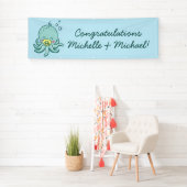 Niedlich Octopus Babydusche Kawaii Banner (Insitu)