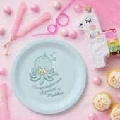 Niedlich Octopus Babydusche Kawaii Pappteller (Party)