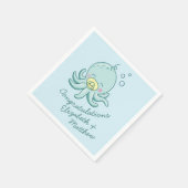 Niedlich Octopus Babydusche Kawaii Serviette (Ecke)