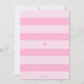 Niedlich Oh Baby Pink Heart Girl Babydusche Einladung (Rückseite)