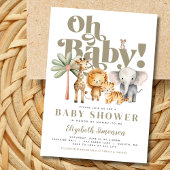 Niedlich Oh Baby Safari Animals Safari Baby Dusche Einladung