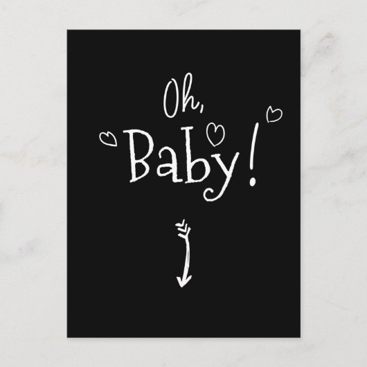 Niedlich Oh Baby Schwangere und Schwangerschaft Postkarte (Vorderseite)
