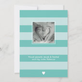 Niedlich Oh Boy Aquamarin Blue Heart Collage Foto  Ankündigung (Rückseite)