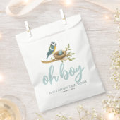 Niedlich Oh Boy Blue Bird Nest Baby Dusche Geschenktütchen (Ausgeschnitten)