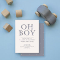 Niedlich Oh Boy Blue Dots Minimal Babydusche
