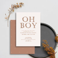 Niedlich Oh Boy Brown Dots Minimal Babydusche