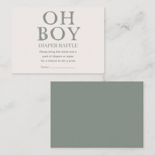 Niedlich Oh, Boy Green Dots Minimal Windeldrehung Begleitkarte (Vorne/Hinten)