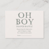 Niedlich Oh, Boy Green Dots Minimal Windeldrehung Begleitkarte (Vorderseite)