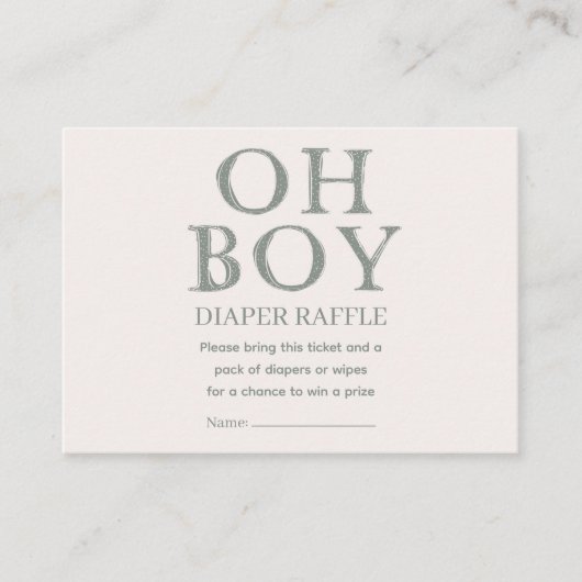 Niedlich Oh, Boy Green Dots Minimal Windeldrehung Begleitkarte (Vorderseite)