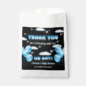 Niedlich Oh Boy Night Blue Balloons Moderne Babydu Geschenktütchen (Vorderseite)