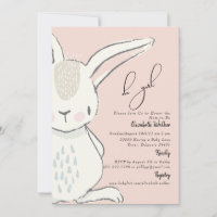 Niedlich Oh Girl Niedlich Rabbit Pink Babydusche