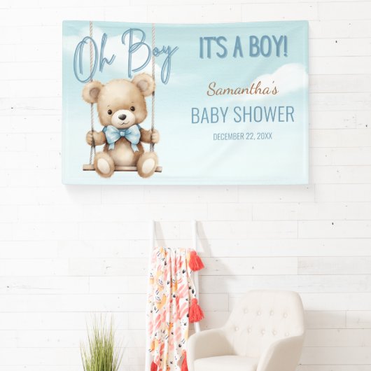 Niedlich Oh Junge, es ist eine Baby-Dusche für Jun Banner (InSitu)
