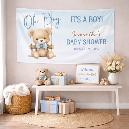 Niedlich Oh Junge, es ist eine Baby-Dusche für Jun Banner