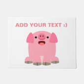 Niedlich Oinking Cartoon Pig Fußmatte (Vorderseite)