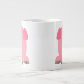 Niedlich Oinking Cartoon Pig Jumbo-Tasse (Vorderseite)