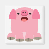 Niedlich Oinking Cartoon Pig Magnet (Vorne)