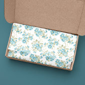 Niedlich Olive Green Aqua Türkis Flora Aqua Seidenpapier