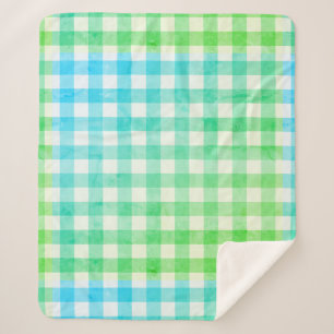 Niedlich Ombre Kariert Gingham Country Farmhouse Sherpadecke