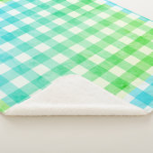 Niedlich Ombre Kariert Gingham Country Farmhouse Sherpadecke (3/4)